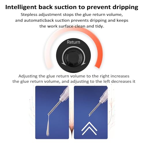 DOJBK Electric Dispenser Tools, Electric Liquid Glue Gun, Precise Glue Control and Drip Prevention, Automatic Back Suction, for LCD Screen Frame Bonding, Home Repairs