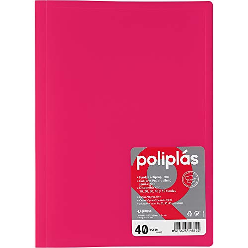 Grafoplas 1441254 – Folder of 40 Pockets, Fuchsia