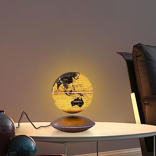 Magnetic Levitation Globe with LED Light Educational Floating World Map Decoration for Home Office Bedroom Study Room Desk