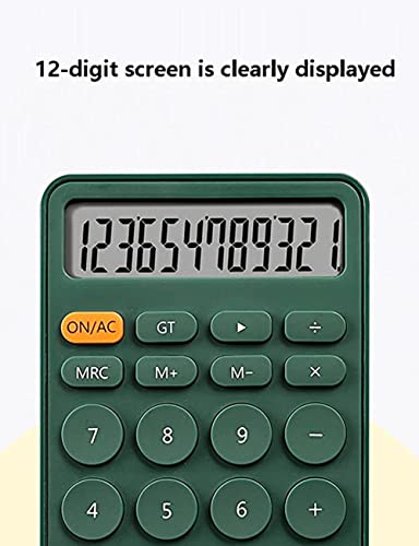 Small Calculator, 12-Digit LCD HD Screen Cute Yellow Basic Version