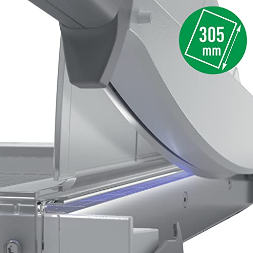 Leitz Precision Home Office A4 Lever Cutter, up to 10 Sheets, Paper Cutter with 305 mm Cutting Length, Precision Steel Blade, Alignment Aid with Edge Lighting, Blade Protection, 90190000