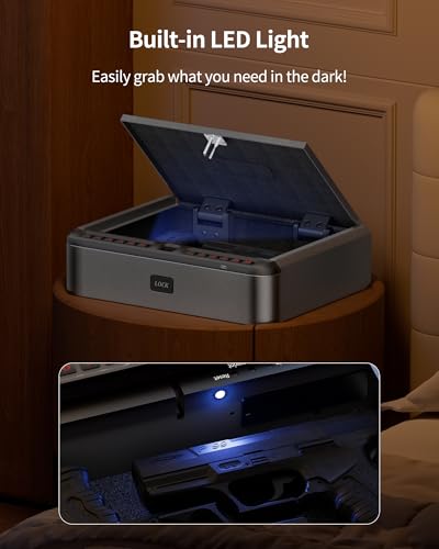 BILLCONCH Gun Safe for Handgun with Fingerprint, App, 0–9 Numeric Keypad