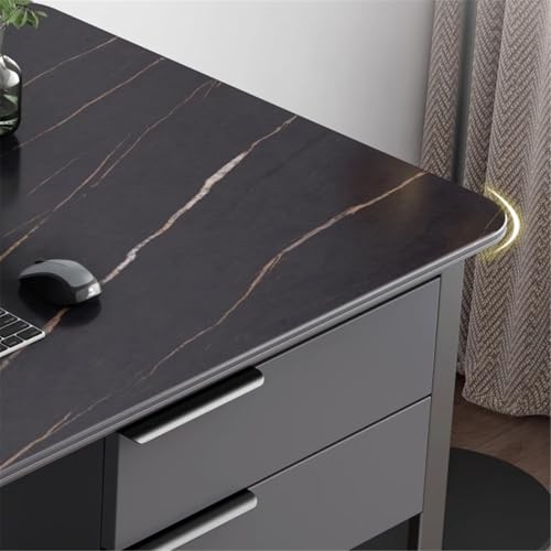 YUHUAWF Writing Desk Computer Desk Workstation, Home Office, Modern Rock Board Writing with Drawers Computer Desks
