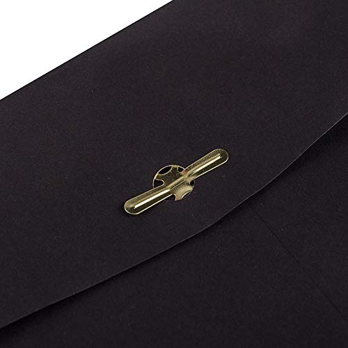 JAM PAPER 9 x 12 Open End Catalog Envelopes with Clasp Closure - Smooth Black - Bulk 250/Pack