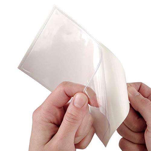 StoreSMART - Peel & Stick Pocket - 6" x 9 1/2" Open Short Side - 50-Pack - Clear Vinyl Plastic - STB109S-50