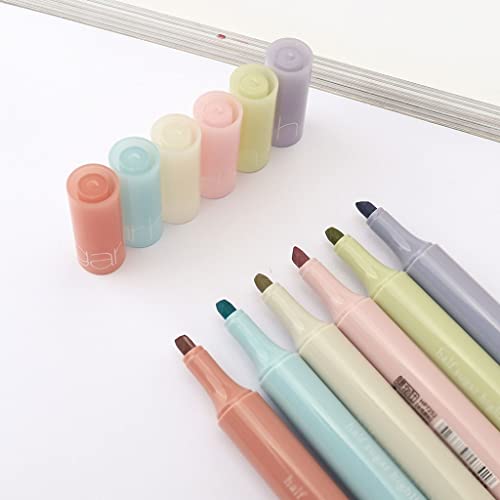 DUYHBAWRS 6 Pcs Highlighter Large-Capacity Light Color Stroke Key Hand Account Pen Color Highlighter