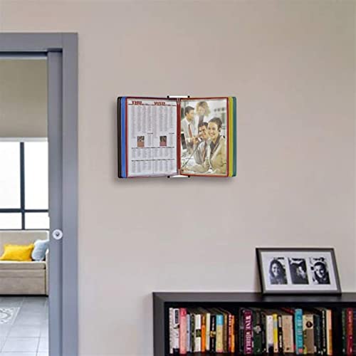 A4 Wall Mounted Flip Display Folder, Poster Flip Book Display, Document Organizer with Clear Pockets