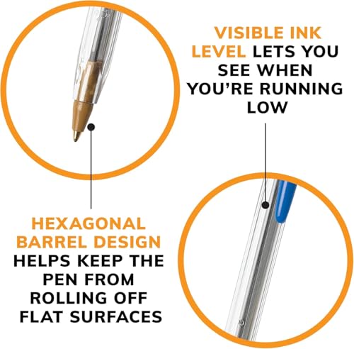 BIC Cristal Xtra Smooth Ballpoint Pen, 1mm Medium Point, 120 Count