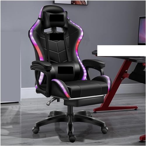 XYIANG Office, Gaming,Computer,Leather Office Light Gamer Swivel Gaming (RGB Pedal01 One Size)
