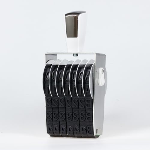 BS-17.5H80W12L Custom Rotating Oil Resistant Rubber Stamp, Fully Customizable, Stamping on Metal, Plastics, or Glossy Paper, Letter Size 0.69 inch (17.5mm), Width 3.15 inch, 12 Rows, Made in Japan