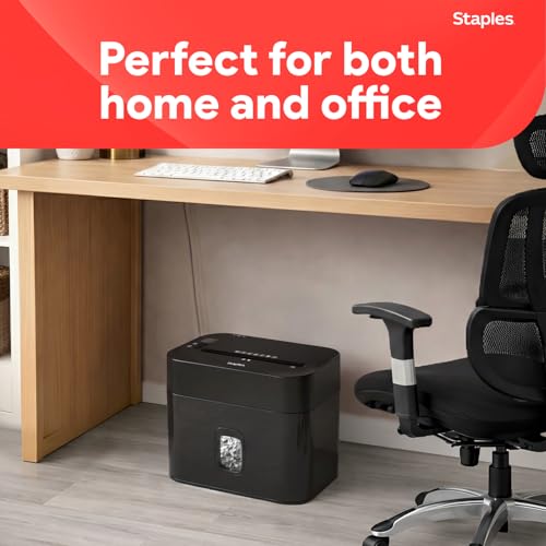 Staples 12-Sheet Micro-Cut Paper Shredder, Compact, High-Security, Black