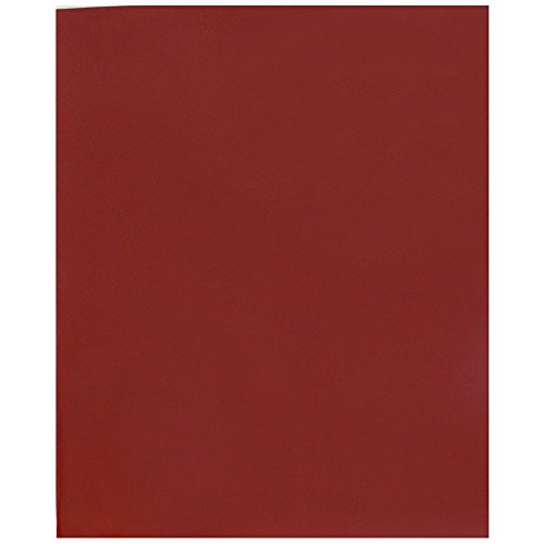 JAM PAPER Laminated Two Pocket Glossy School Folders - Letter Size - High Gloss Maroon Red - Bulk 100/Box