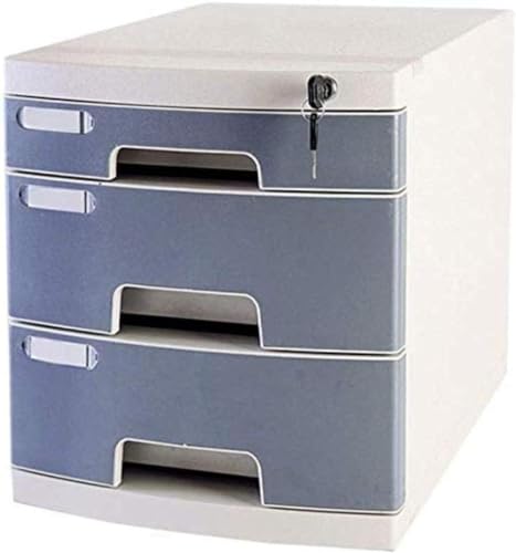 ELUKHT File Cabinet with Lock and Drawer 3 Drawer File Data Cabinet Storage Boxes, Grey