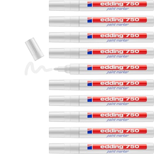 edding 750 Paint Markers Bullet Tip 2-4mm Line White Ref 750-049 [Pack of 10]
