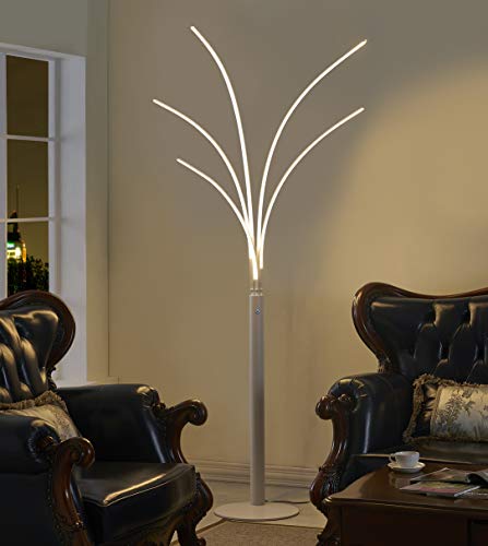 Artiva USA Aurora II 60W LED Arch Tree Floor Lamp with Touch Dimmer