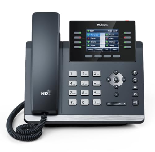 Yealink SIP-T44W Ultra Elegant Gigabit IP Phone with Two USB Ports 2.8 Inch Size