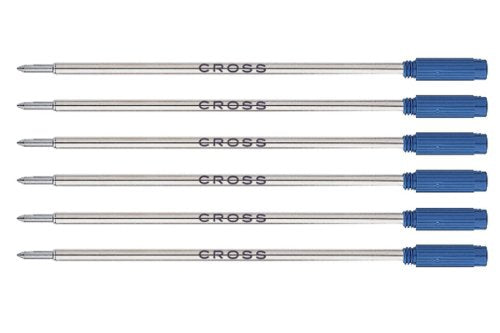Cross Ball-Point Refills For Standard Cross Ball-Point Pens, Blue Medium (Pack of 6)