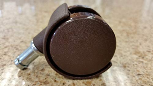 Heritage Form Caster Chair Company Replacement Caster Wheels, Brown, Set of 24, Compatible with Chromcraft