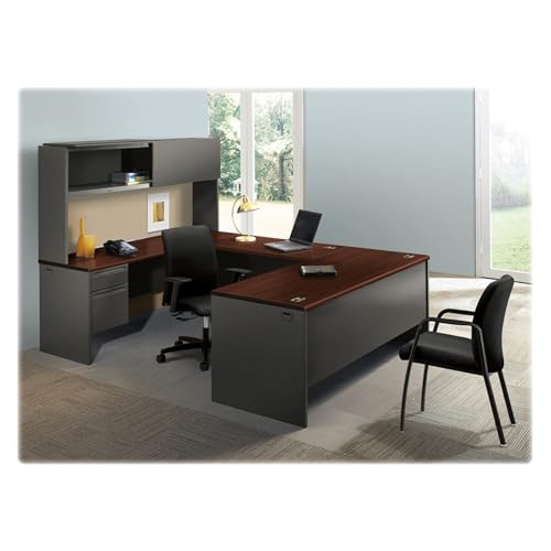 HON 38251NS 38000 Series 48 by 30 by 29-1/2-Inch Desk with Right Pedestal, Mahogany