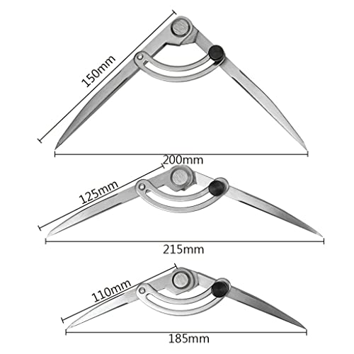 KLJUHGTR Spacing Compass Adjustable Leather Craft Rotating Tool Scriber DIY Edge Creaser Stitch Wing Divider Cross Line Compasses
