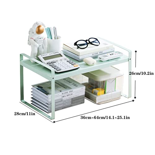 TOMYEUS Book Shelf Retractable Simple Bookshelf Multi-Layer Rack Office Desktop Storage Rack for Office Study Bedroom School Bookshelves