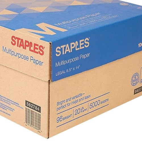 Staples Multipurpose Paper, 8.5x14 Inch, For Office & School