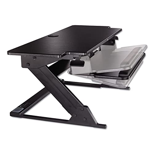 3M Precision Standing Desk, 42" X 23.2" X 6.2" to 20", Black
