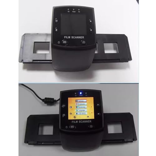 Mini Digital Film & Slide Scanner, Negative Viewer, with 2.4 LCD Color Screen, Slide Mounts Feeder, Converts 35mm, 126, 110, 8mm Film Slides to JPEG Images