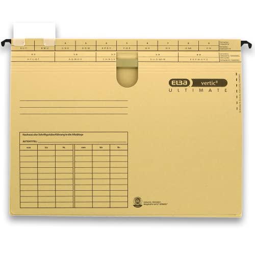 Elba Vertic 1/85442 Suspension Files 245 x 318 x 6 mm Natron 230 g/m² Pack of 50