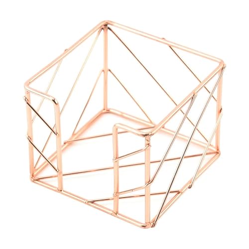 Xuanqiu 3Pcs Gold Rose Gold Metal Memo Holder Desk Organizer for Sticky Notes & Pens