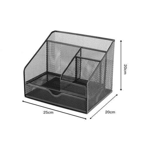 File Organizer Desktop Metal File Rack Office Supplies Document Data Wrought Iron Grid Storage Frame Desk