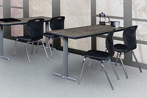 Romig Andy 18-Inch Stackable Classroom Chairs for Kids – Durable Plastic School Chairs with Metal Legs, Easy to Clean, Perfect for Daycares, Preschools & Learning Spaces (4-Pack, Black)