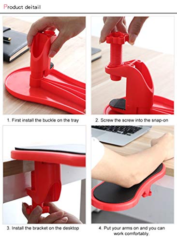 ONMYJFD Attachable Armrest Pad Desk Computer Table Arm Support Pads Arm Wrist Rests Chair Extender Hand Shoulder Protect Pad(E)