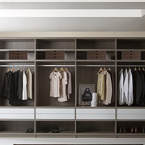 RHCSZ Cloth-effect Faux Leather Desk Organizer File Cabinet Executive Office Supplies Desktop Filing A4 Contract Document Stackable Storage Box with 3 Drawers (Grey)