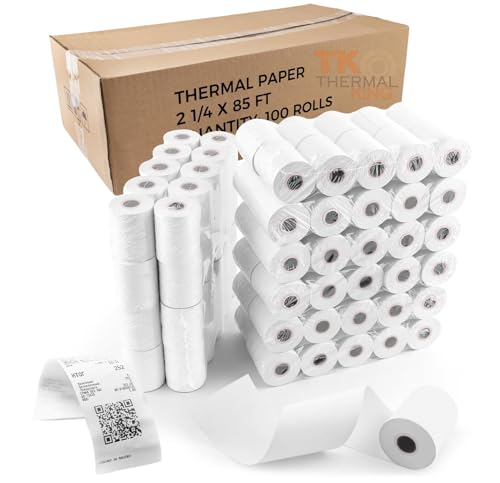 TK Thermal King 2 1/4" x 85' Credit Card Thermal Receipt Paper 100 Rolls