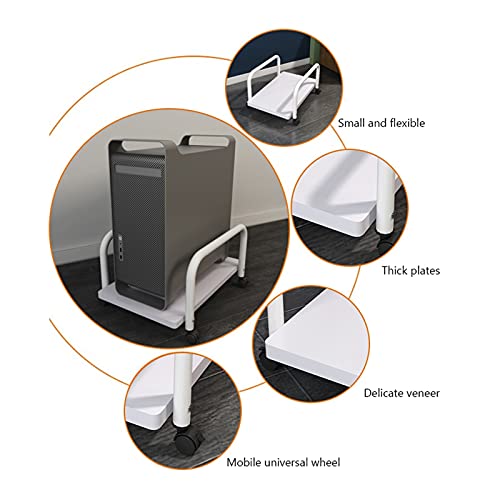 SUNESA Pc Stand CPU Stand PC Cart Holder，CPU Stand Mobile Desktop Tower PC Floor Stand Rolling Caster Wheels，with 4 Caster Wheels（3 Colors） Stand (Color : Gold)