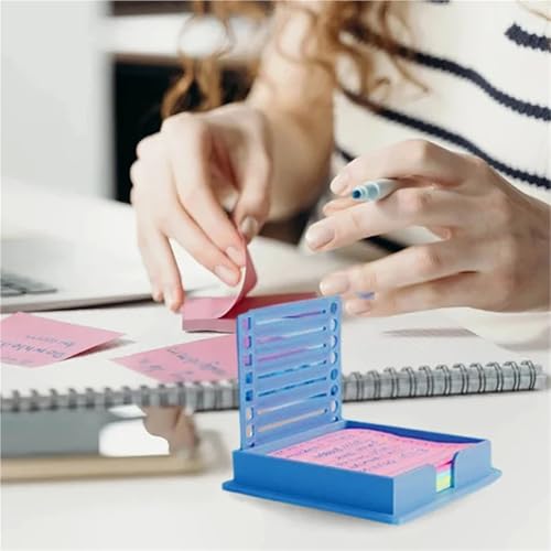 Nuqsx 5Pcs Sticky Pads Organizer Pad Holder Note With Stencil Daily Planner To-Do List For Students Teachers For Home Office Desk(Black)