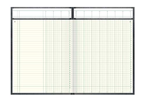 König & Ebhardt 8611603 Column Book (Column Sheet Elephant Skin Cover 10 Columns A4 210 x 2) Light Blue
