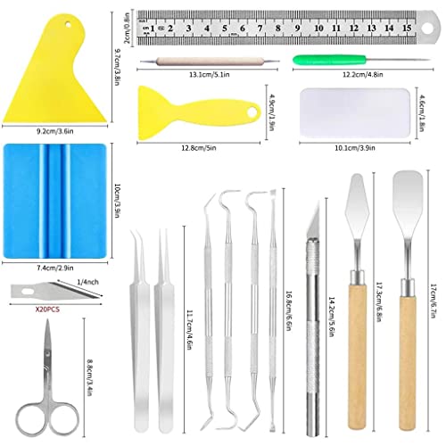 XDSRFVW 38PCS Set Craft Vinyl Weeding Tools Basic Tool Kit for Silhouettes Cameos Lettering DIY Handmade