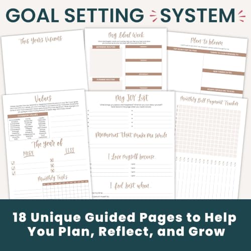bloom daily planners HARDCOVER Planner 2027 & Stencil - 8.5” x 11" Calendar Year (January - December) Task Goal Planner for Women - Monthly & Weekly Inspirational Agenda Book with Stickers - Checkered, Café