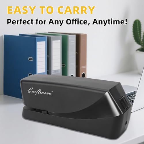Craftinova Electric Stapler,Automatic,Inclued 2000 Staples and 1 Staple Remover, Heavy Duty Can Store 210 Staples，AC or Battery Powered Stapler Heavy Duty, 25 Sheet Capacity.