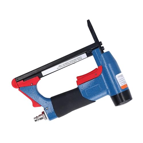 Professional Heavy Duty Stapler Pneumatic Stapler Soft Grip Staple Gun Safety Switch Anti Slip Handle 140 Loading Capacity Use for Woodworking