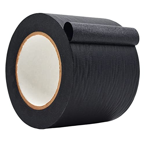 WOD Colored Masking Tape, Black, 4 inch x 60 yds. Colorful Teacher Painters Tape for Fun DIY Art & Crafts, Lab Labeling, Writable & Classroom Decorations