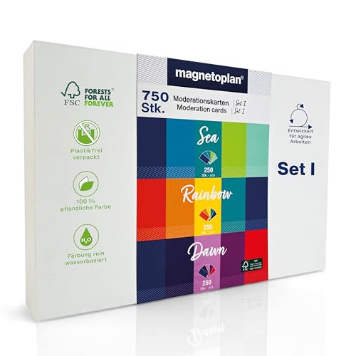 magnetoplan Presentation Cards, Set 1 (Set Dawn, Rainbow + Sea) | 750