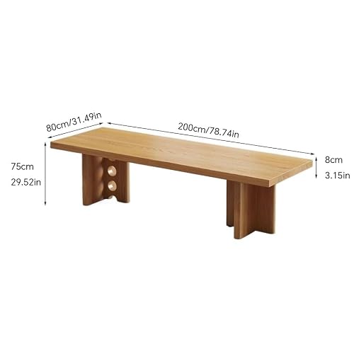 LINKIO Home Office Desks Solid Wood Large Conference Table Long Table Simple Desk Workbench Training Long Table Computer Table Desk(200cm)