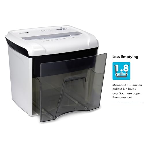 Aurora Desktop Style High-Security Anti-Jam 12-Sheet Micro-Cut Paper and CD/Credit Card/Junk Mail Shredder with 1.8 Gallon Pullout Basket/Security Level P-4