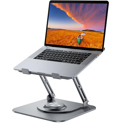Laptop Stand for desk(360°Rotating),Aluminum laptop Riser for 10-16"Laptops