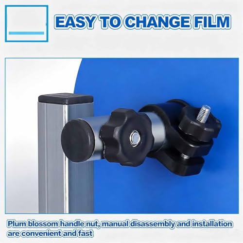 Manual Standing Wrapping Roll Stand, Vertical Bubbles Foam Wrap Roll Dispenser With Metal Frame, Length Adjustable 40-150cm & Easy Film Replacement, For Packaging Moving And Shipping Null 60cm