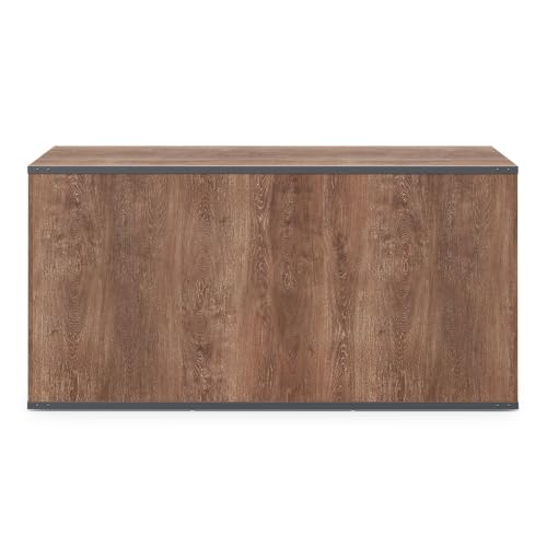 NBF Credenza Office Storage Cabinet with Shelving Office Organizer, Gray