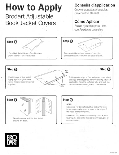 60 Yards of 10" Brodart Fold-On ARCHIVAL Book Jacket Covers - Center-Loading, Clear Mylar, Adjustable